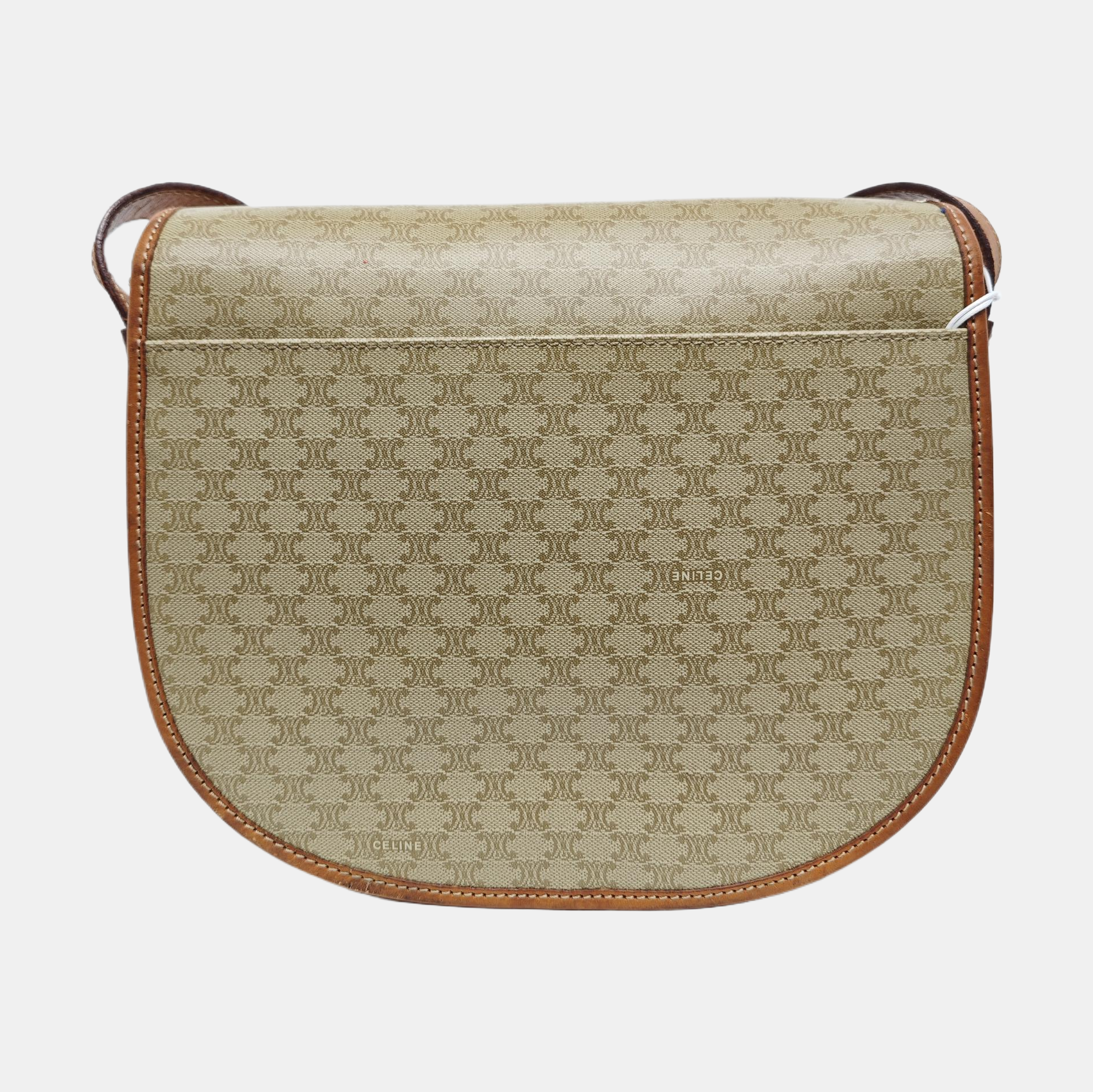 Coated Canvas Crossbody Bag Beige
