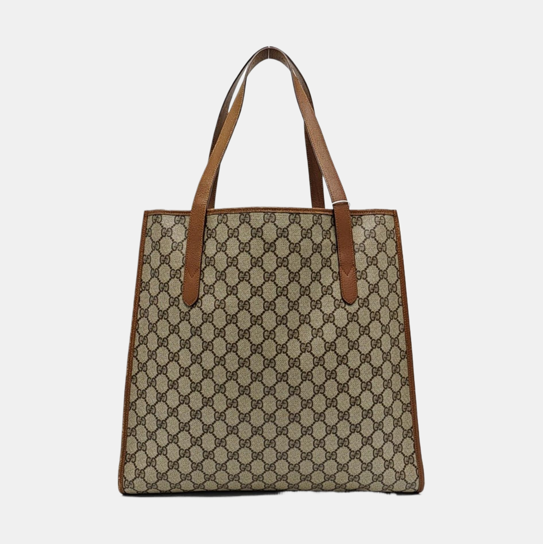 Monogram Coated Canvas Tote Bag Beige