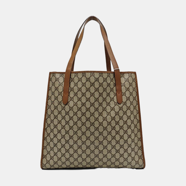 Monogram Coated Canvas Tote Bag Beige