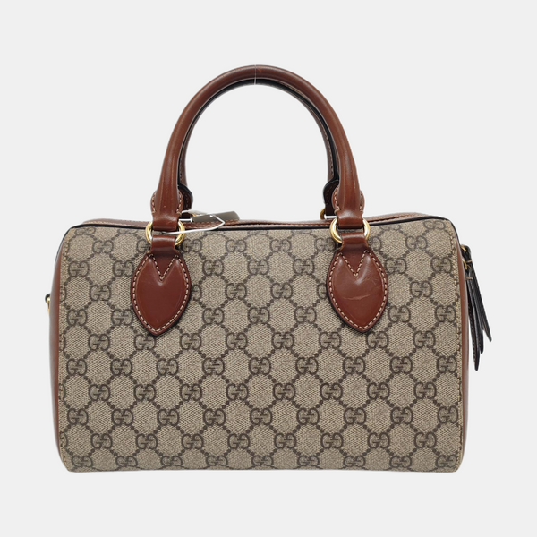 GG Blooms Monogram Coated Canvas Black