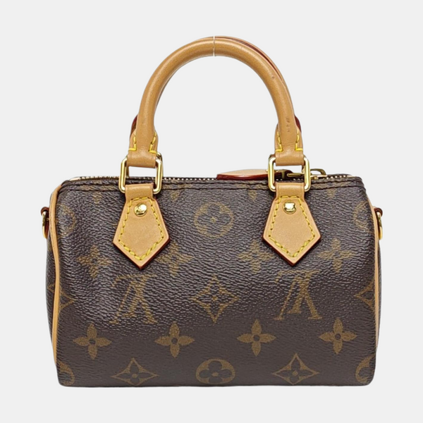 SPEEDY Nano Monogram Coated Canvas Brown