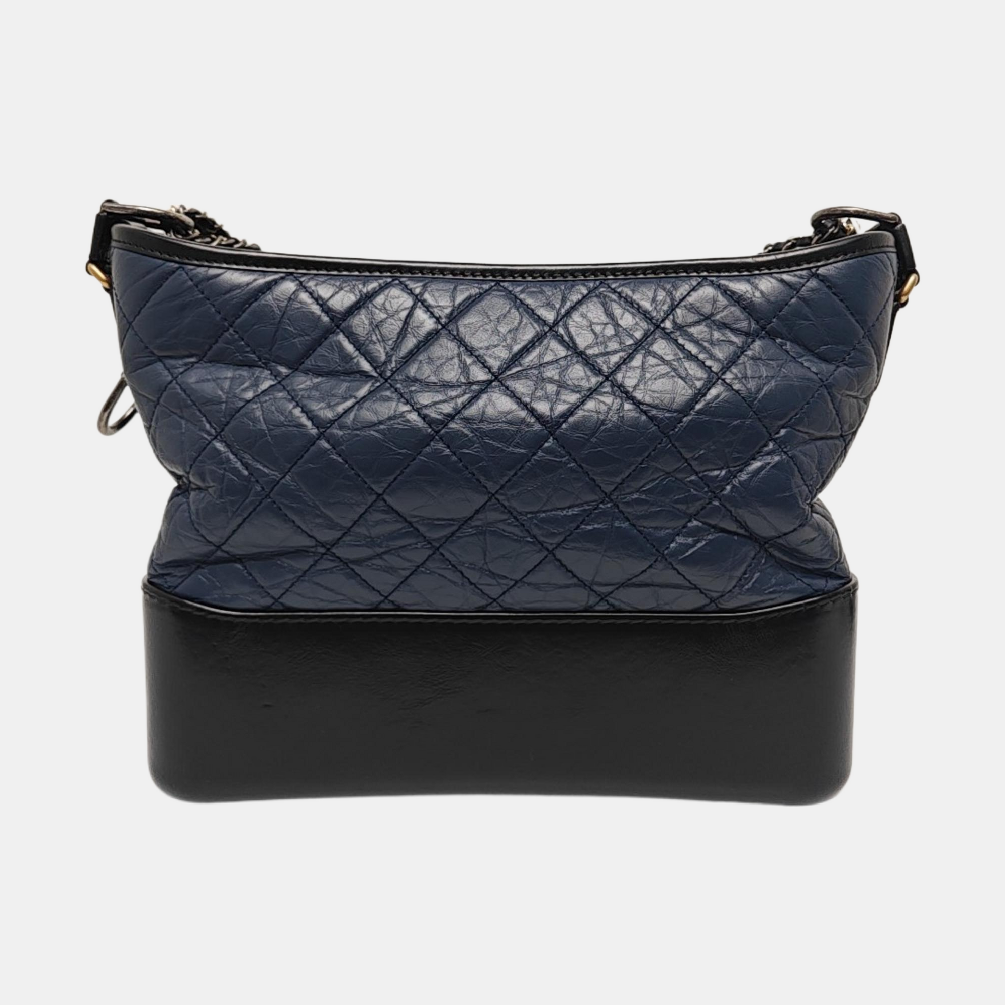 GABRIELLE Medium Quilted Calfskin Blue