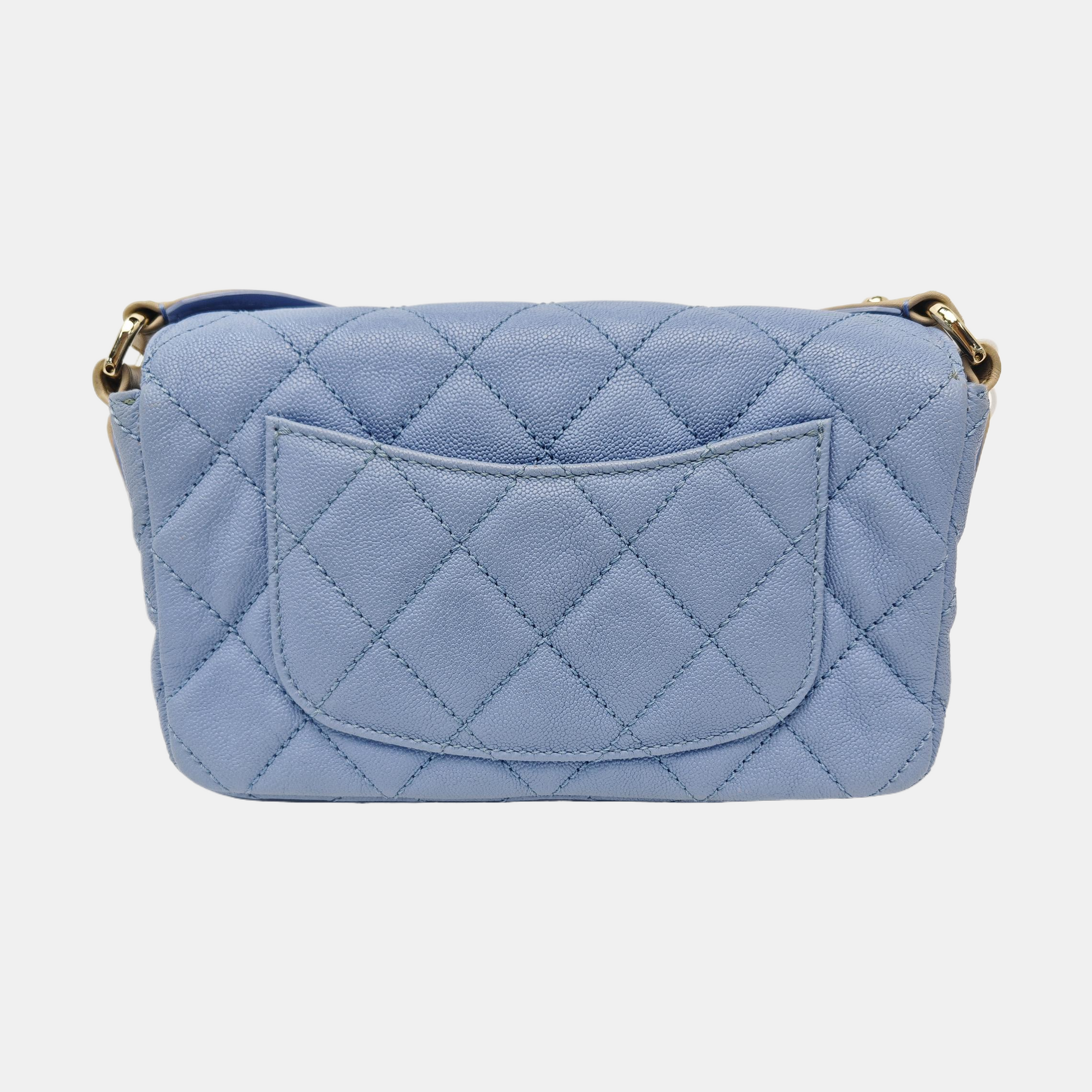 CLASSIC FLAP Mini Quilted Calfskin Blue