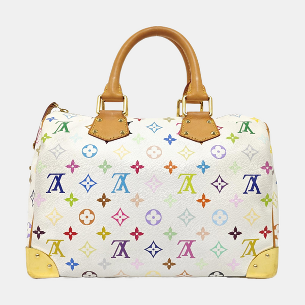 LV × TM SPEEDY 30 Monogram Coated Canvas White