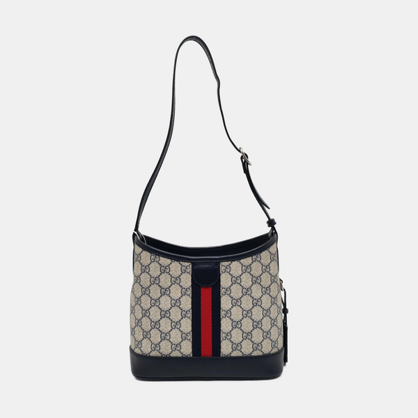 Ophidia Small Monogram Coated Canvas Beige