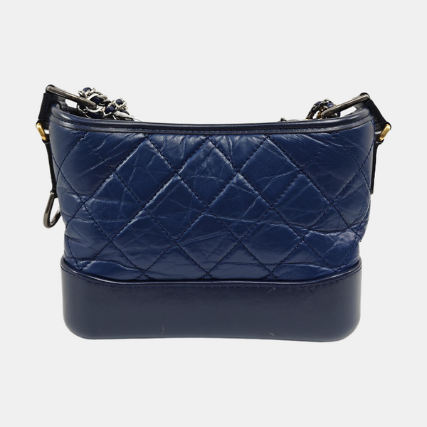 GABRIELLE Small Quilted Calfskin Blue