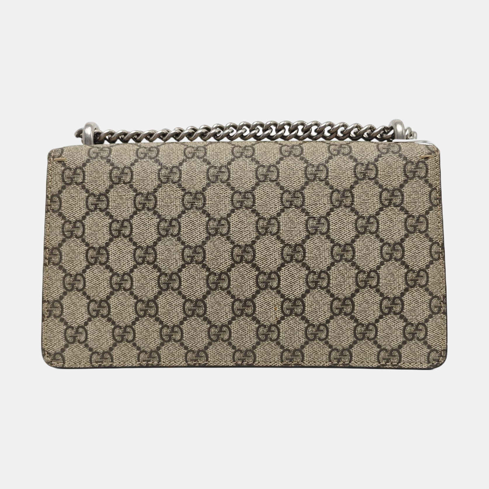 Dionysus Small Monogram Coated Canvas Beige