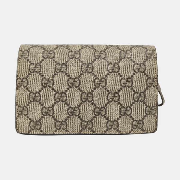 Dionysus Super Mini Monogram Coated Canvas Beige