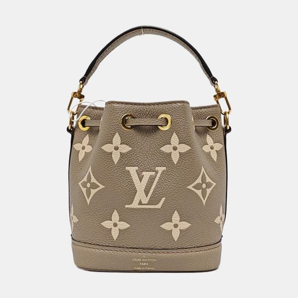 NOÉ Nano Monogram Calfskin Gray