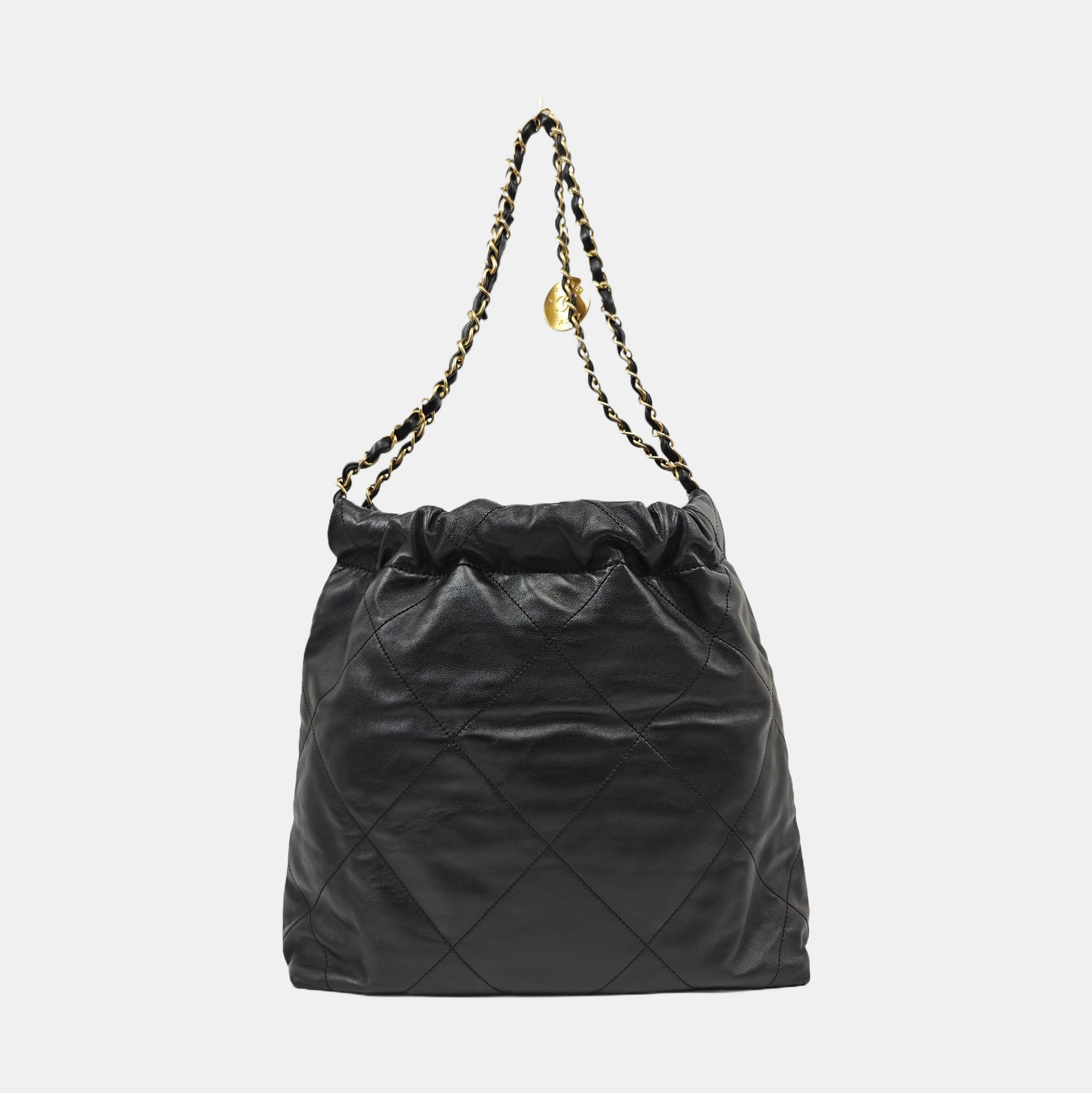 CHANEL 22 Small Quilted Calfskin Black