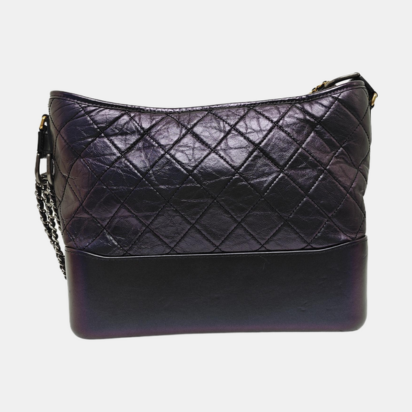 GABRIELLE Medium Quilted Calfskin Purple