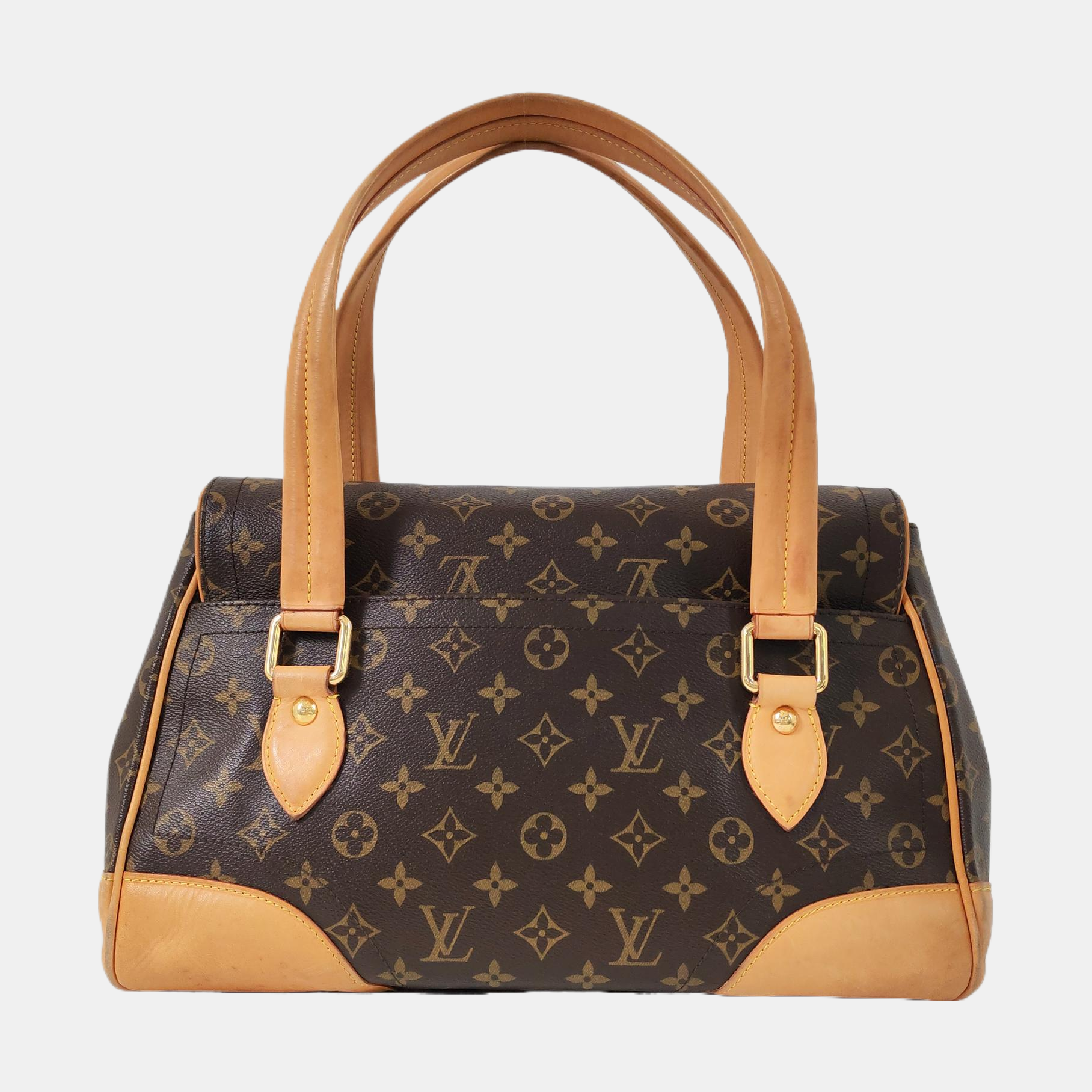 BEVERLY Monogram Coated Canvas Brown