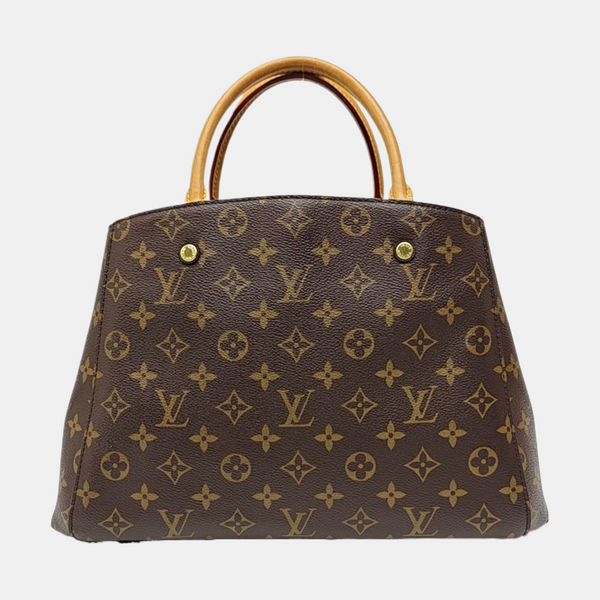 MONTAIGNE Monogram Coated Canvas Brown