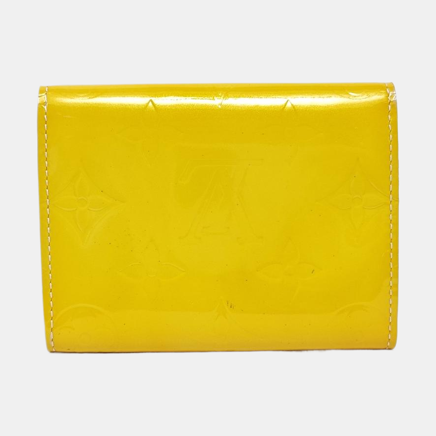 Monogram Patent Leather Wallet Yellow