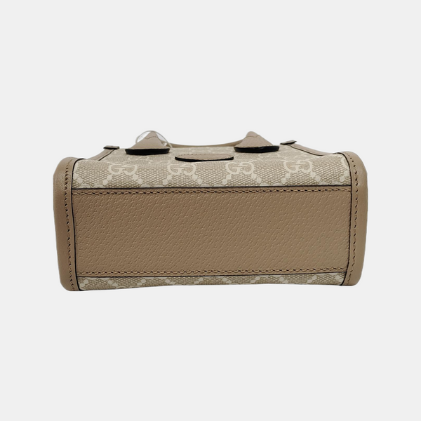 Retro Mini Monogram Coated Canvas Beige