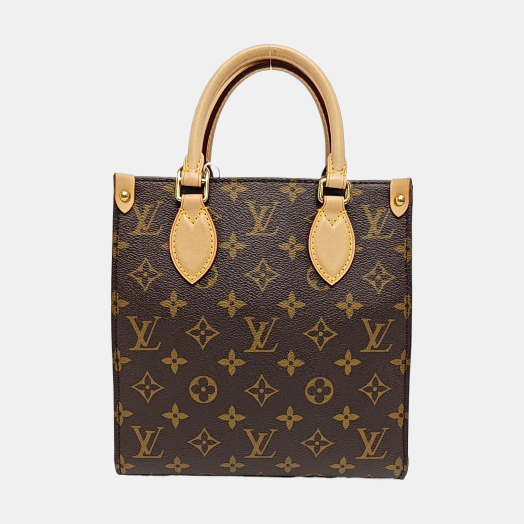 SAC PLAT BB Monogram Coated Canvas Brown