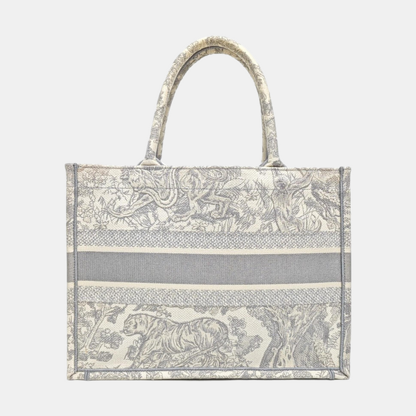 Book Tote Medium Canvas Gray