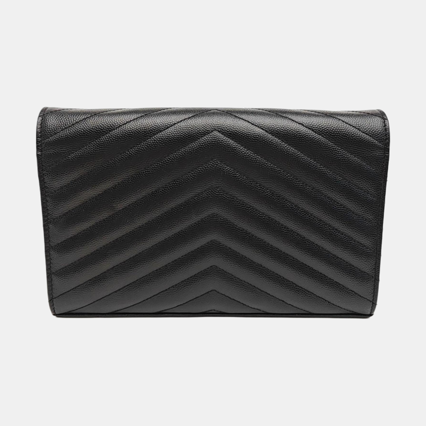 MONOGRAM Medium Chevron Calfskin Black