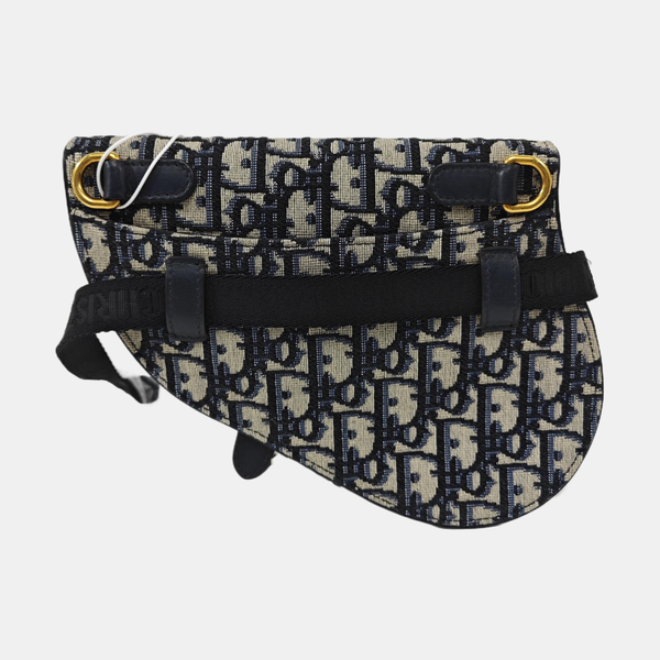 Saddle Mini Oblique Canvas Blue
