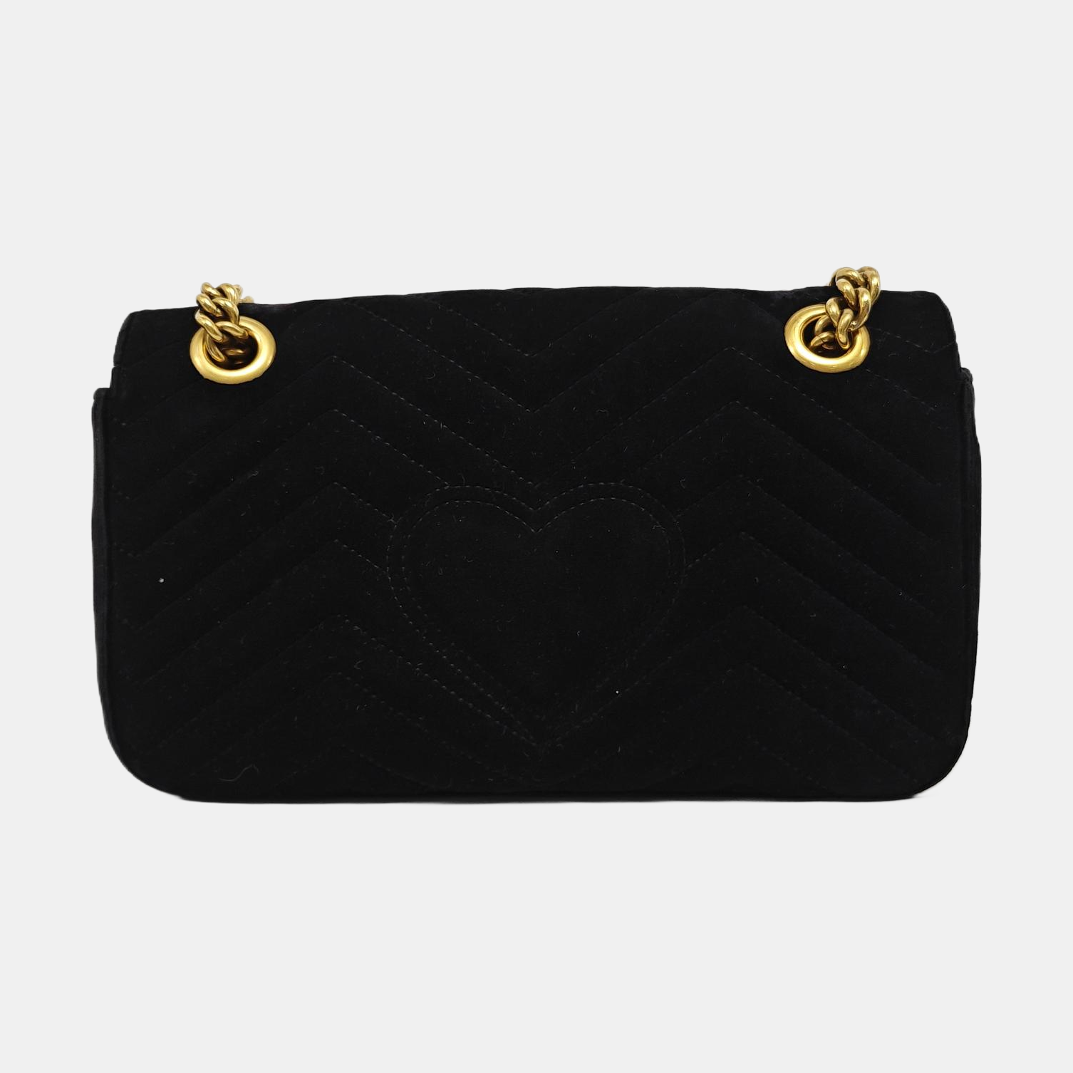 GG Marmont Medium Quilted Velvet Black