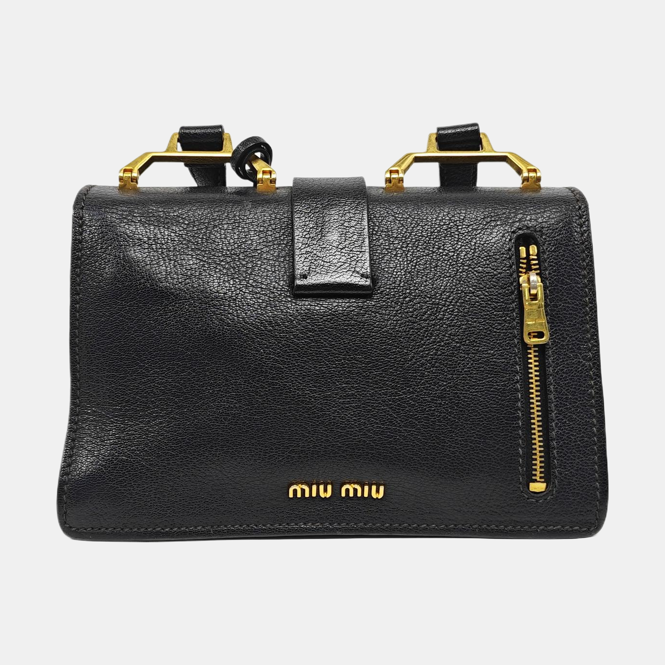 Miu Lady Calfskin Black