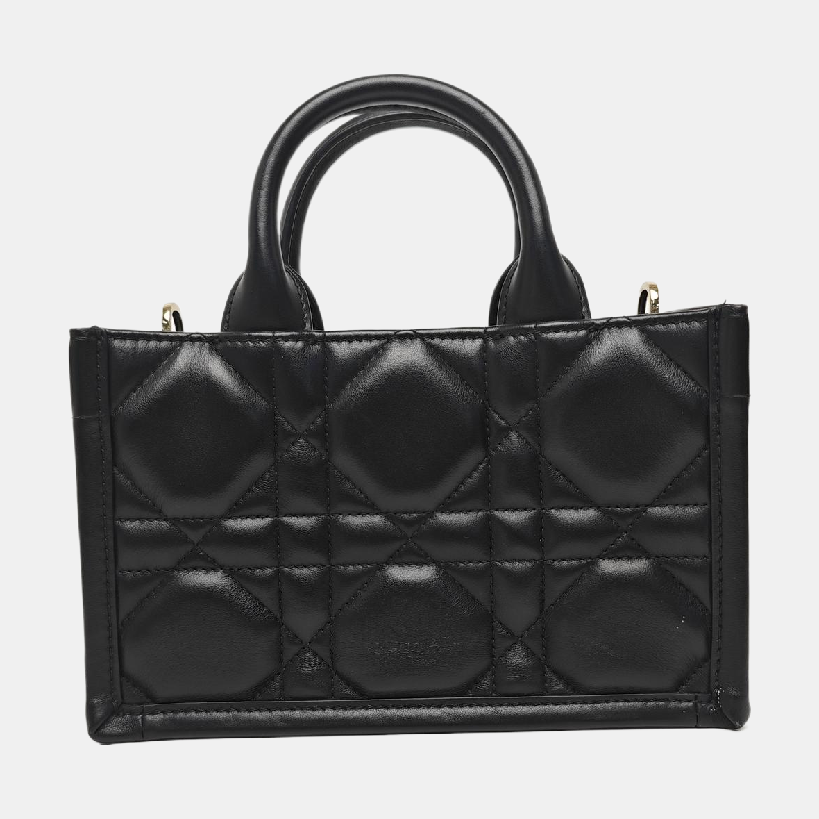 Lady D-Joy Mini Cannage Calfskin Black