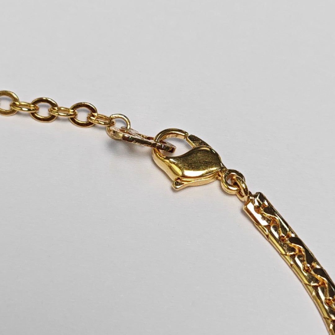 Twist Round Metal Gold Necklace