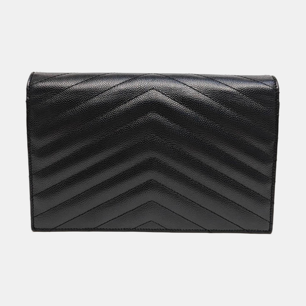 MONOGRAM Chevron Calfskin Black