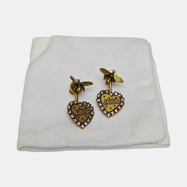 J'adior Metal Gold Stud Earrings