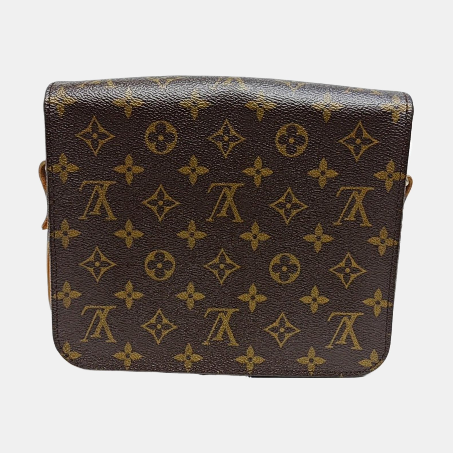 CARTOUCHIERE MM Monogram Coated Canvas Brown