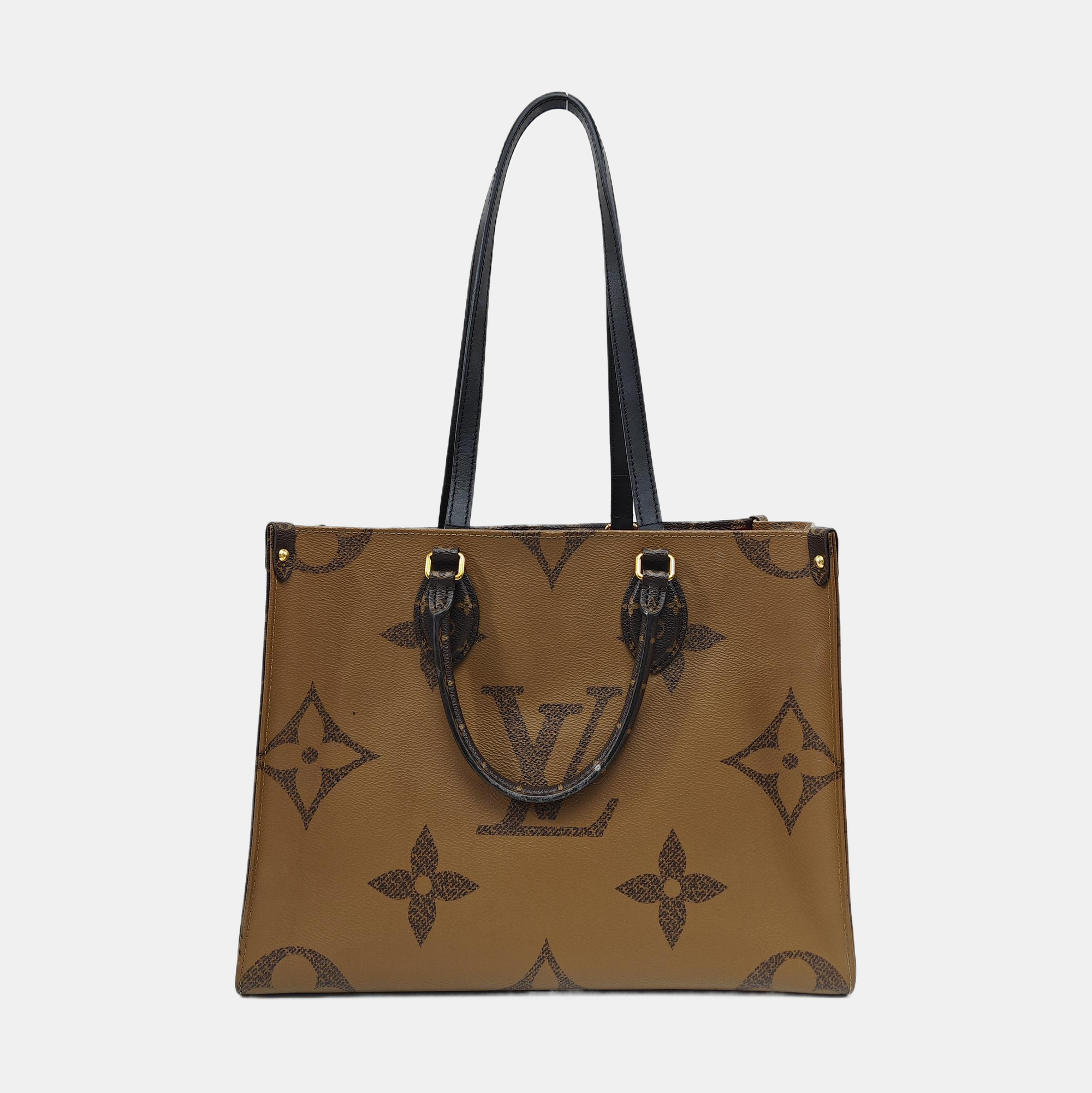ONTHEGO MM Monogram Coated Canvas Brown