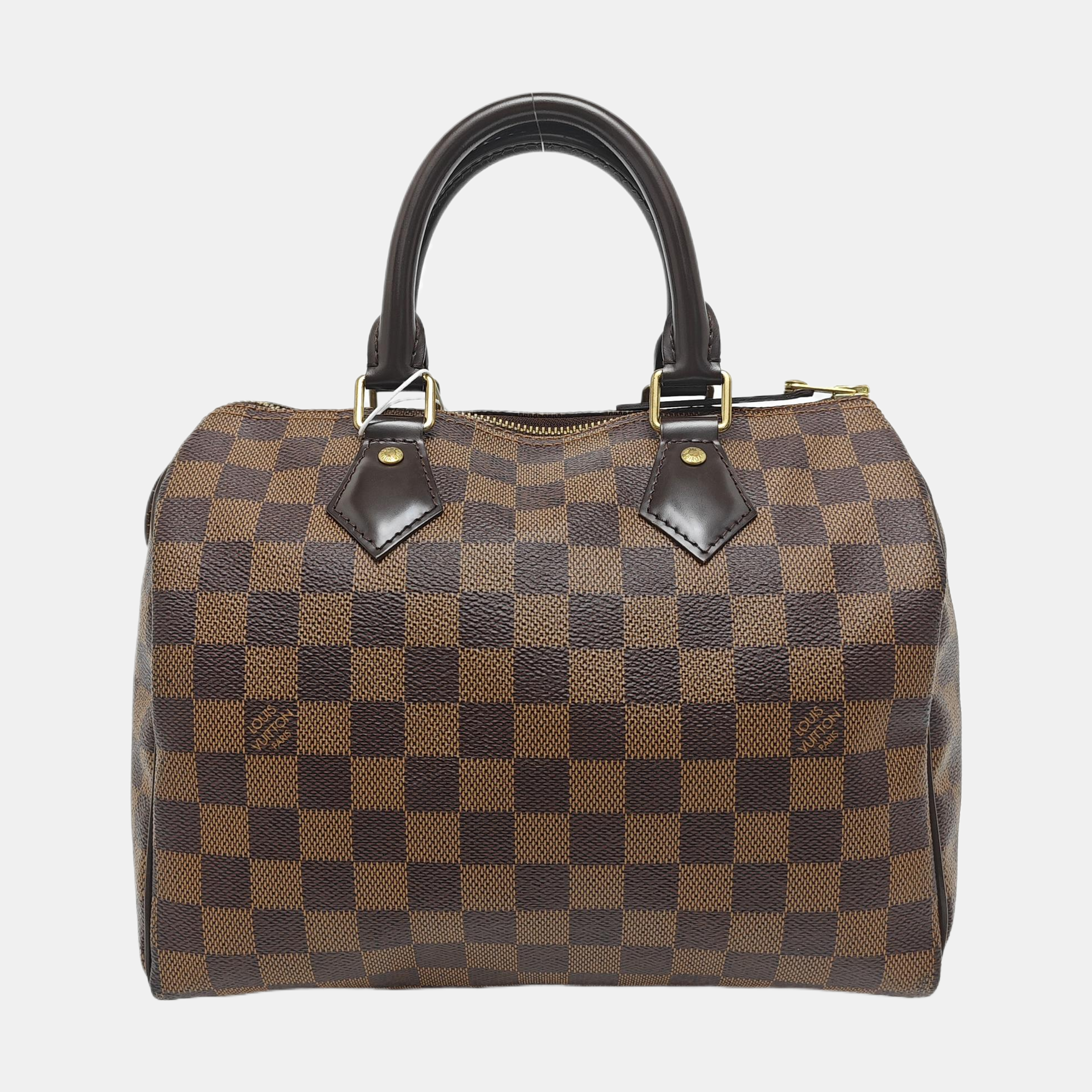 SPEEDY 25 Damier Ebene Coated Canvas Brown