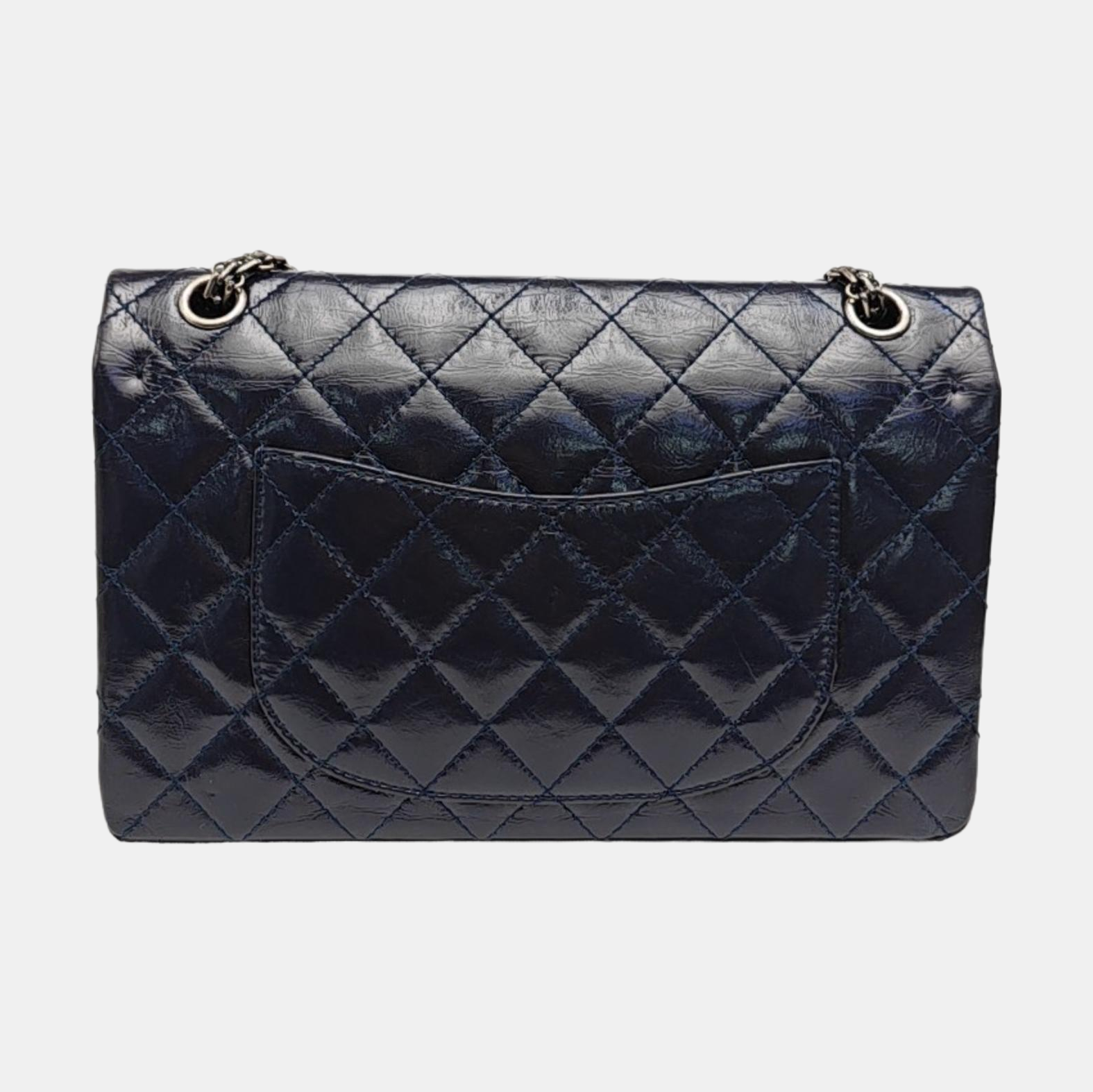 2.55 227 (jumbo) Quilted Vintage Calf Blue