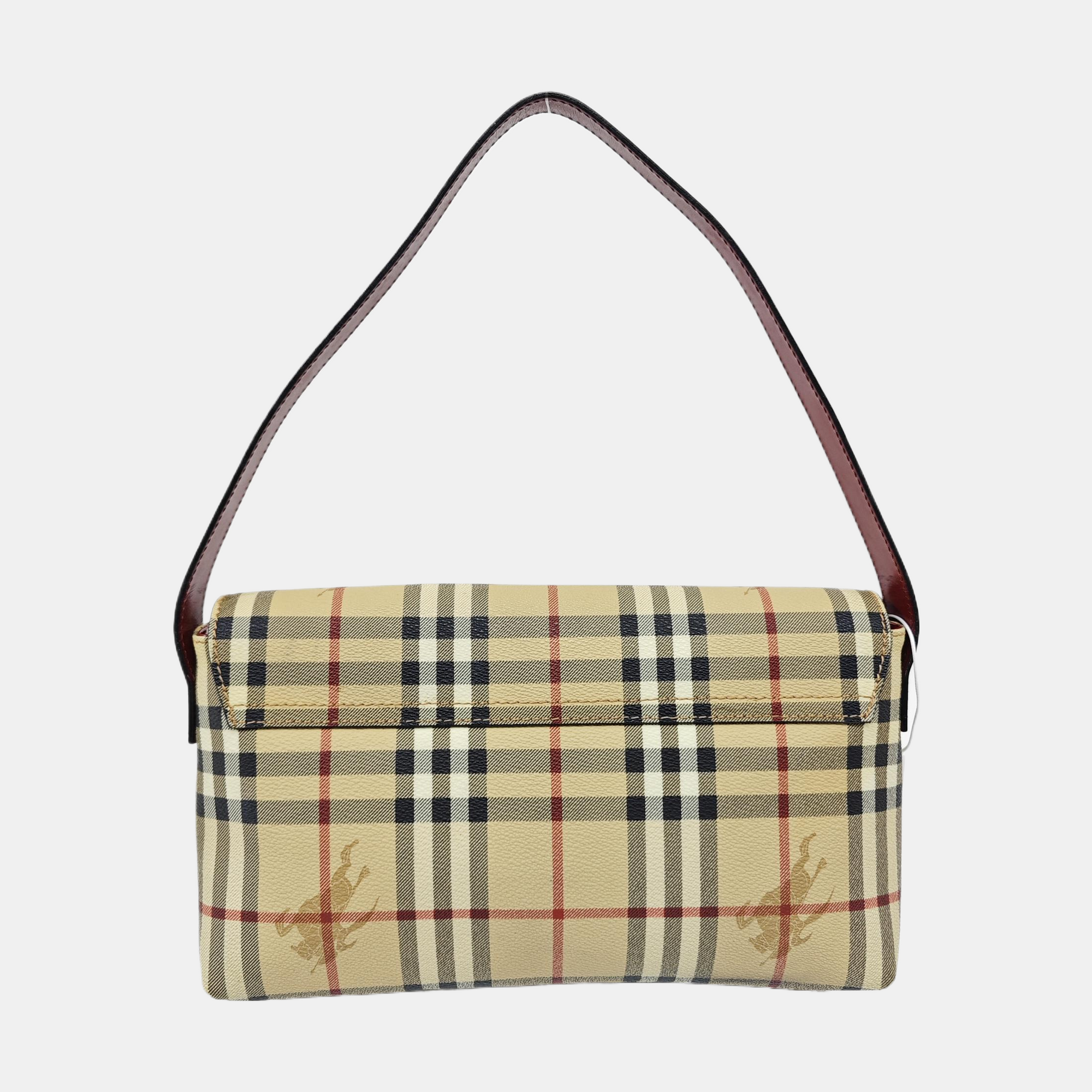 Coated Canvas Top Handle Bag Beige