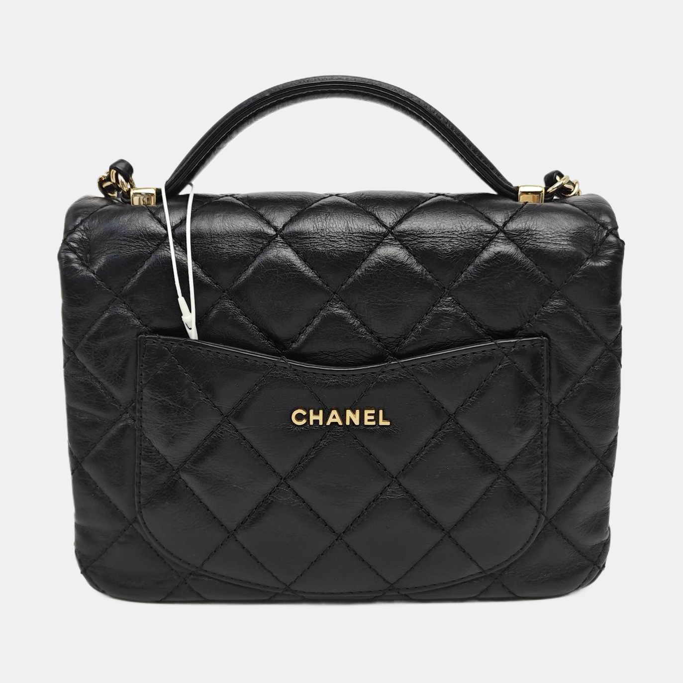 TRENDY CC Quilted Calfskin Black