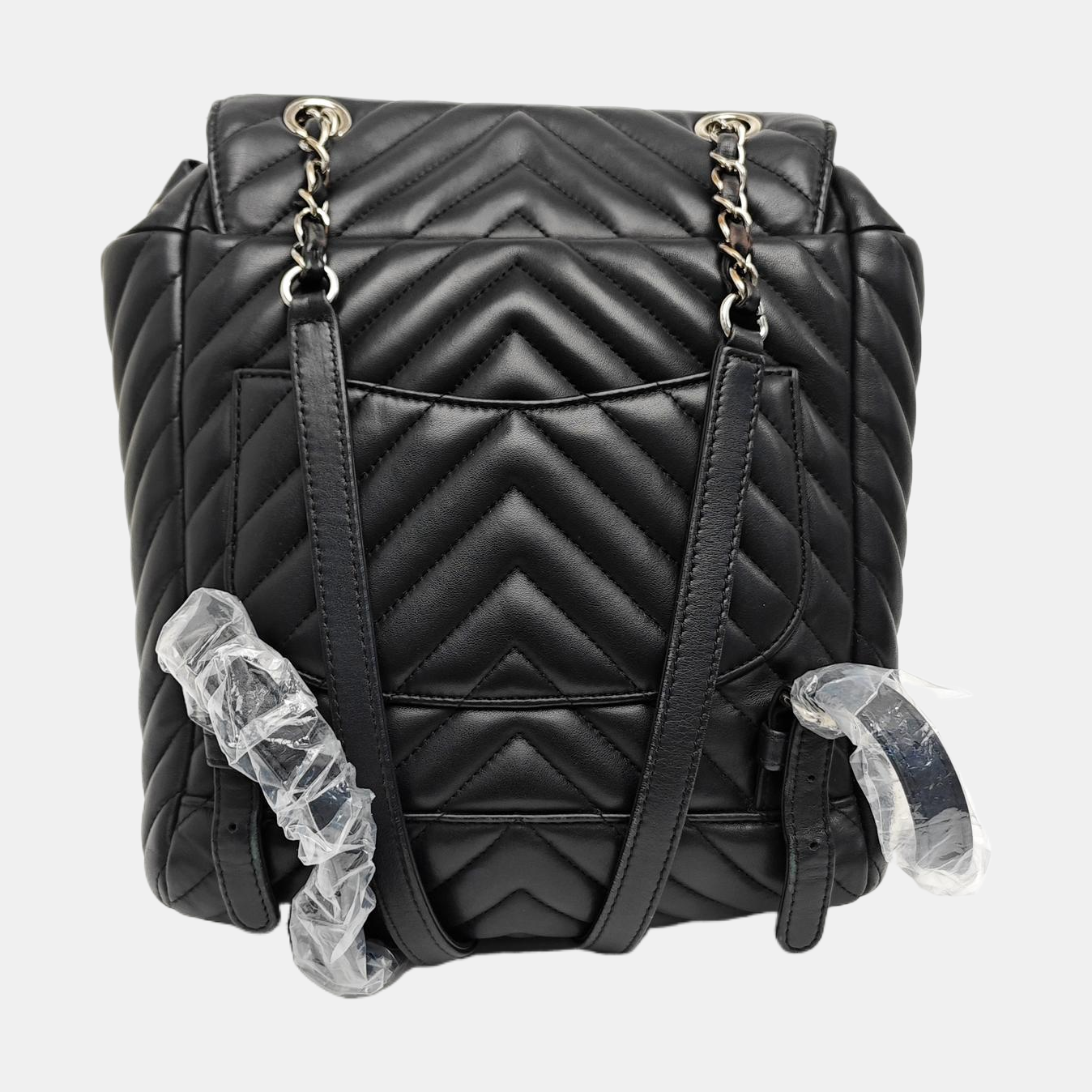 URBAN SPIRIT Small Chevron Calfskin Black
