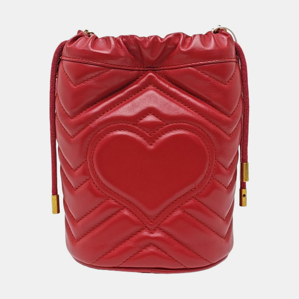 GG Marmont Mini Quilted Leather Red