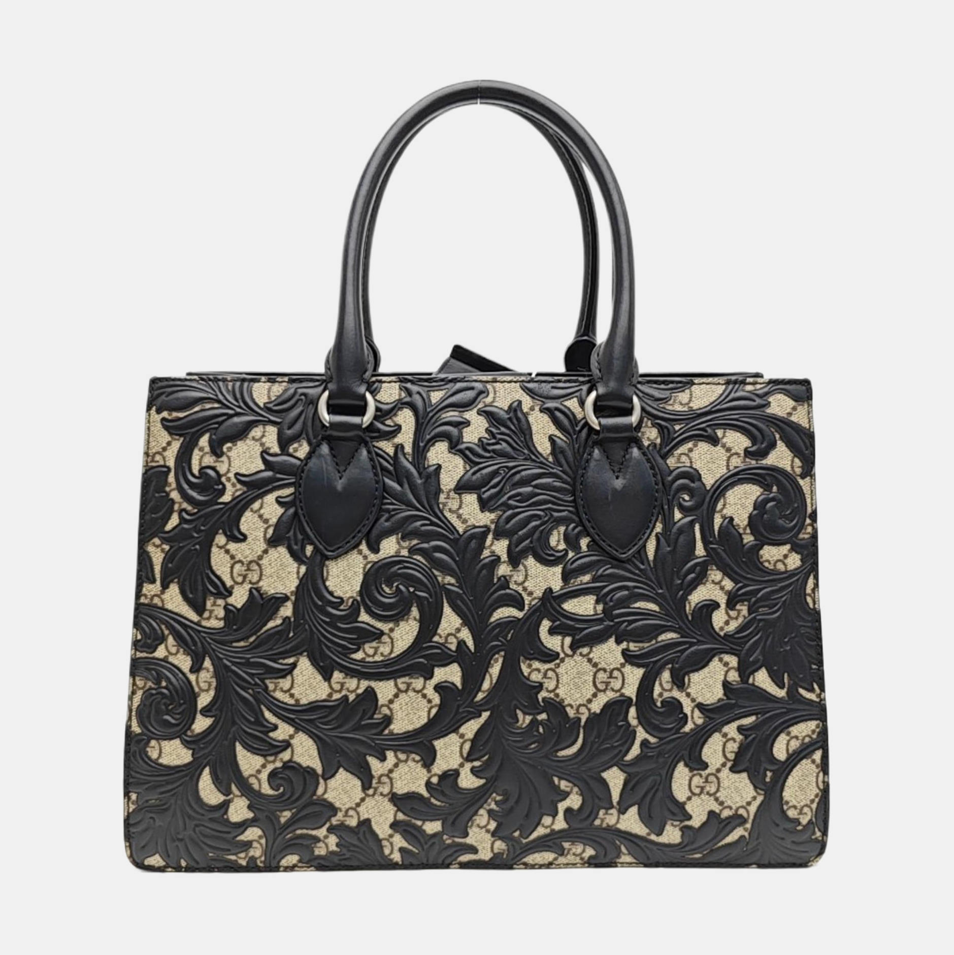 Monogram Coated Canvas Tote Bag Beige