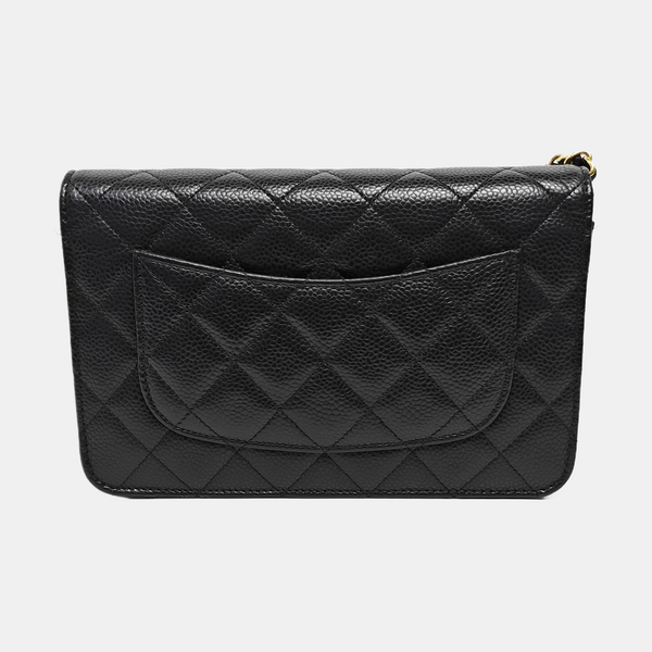 WOC Quilted Grained Calfskin Black