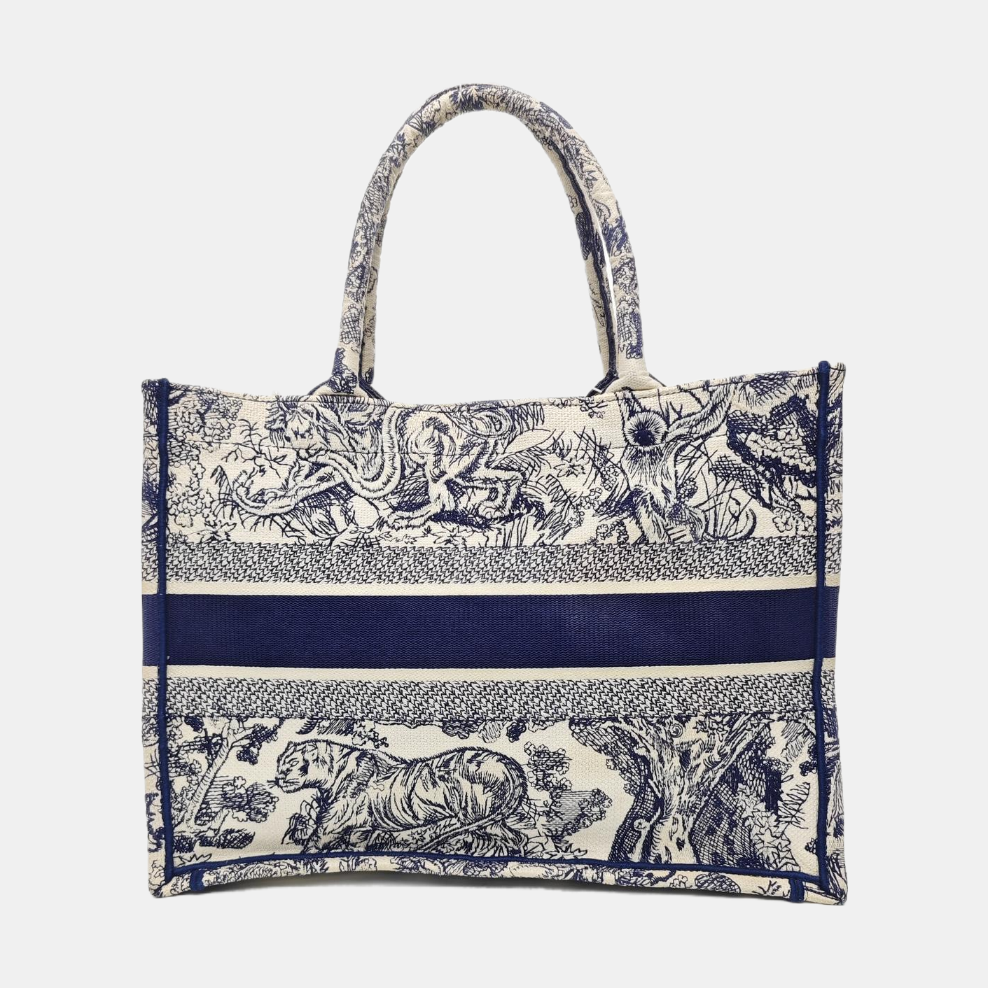 Book Tote Medium Canvas Blue