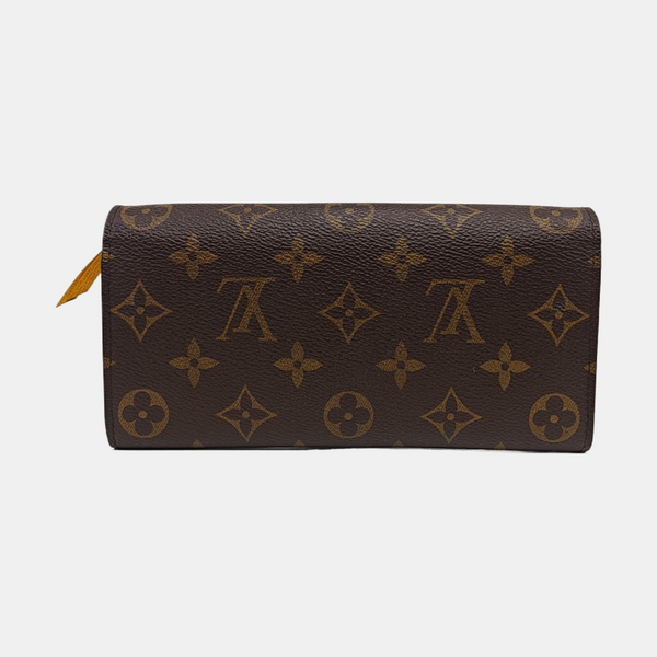 EMILIE Monogram Coated Canvas Brown Wallet
