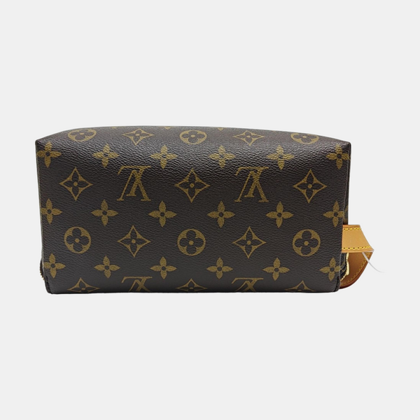 Monogram Coated Canvas Clutch Brown