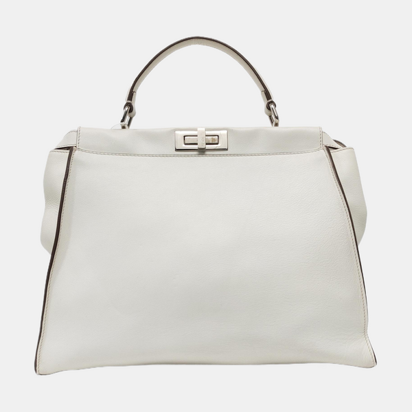 Peekaboo Large Calfskin White