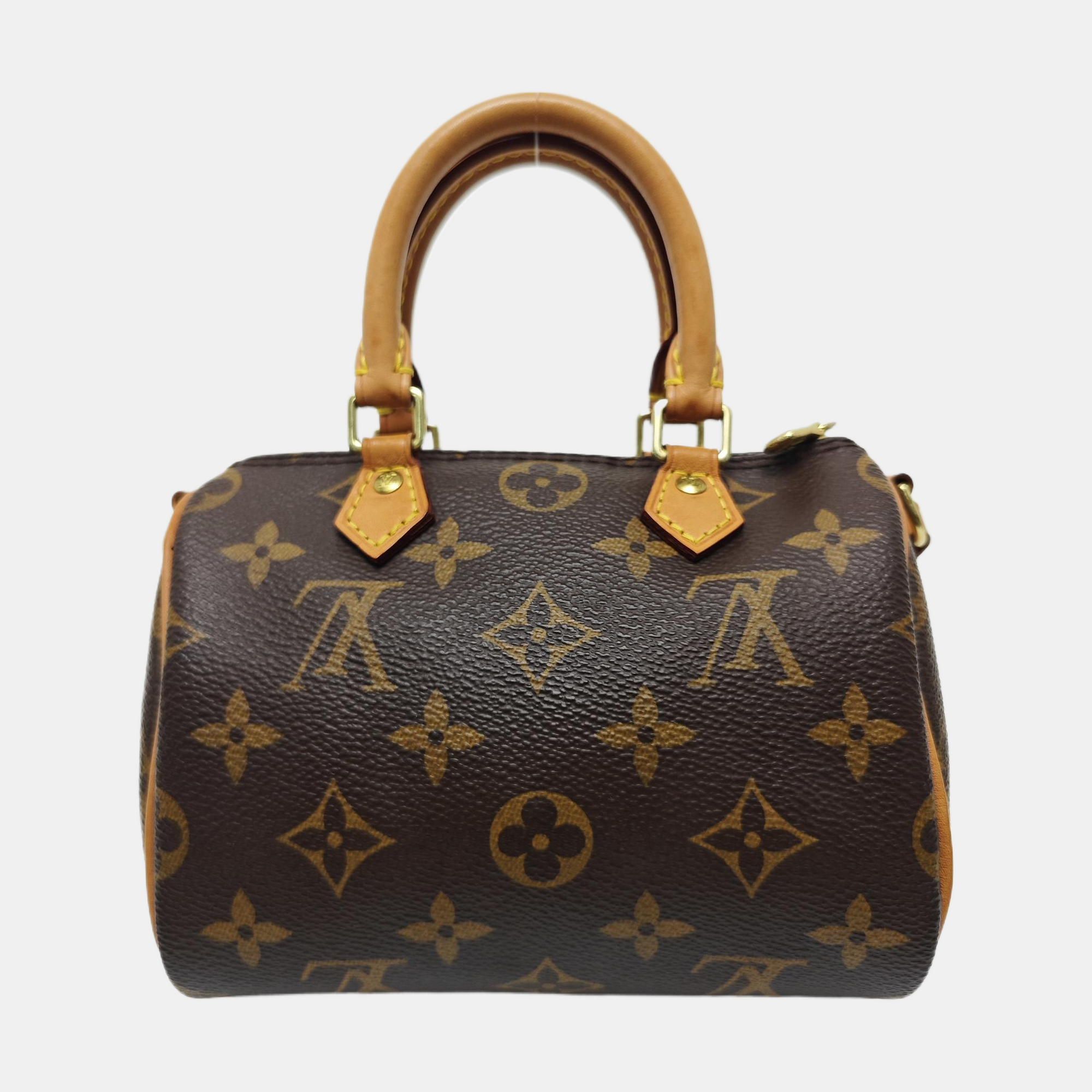SPEEDY Nano Monogram Coated Canvas Brown