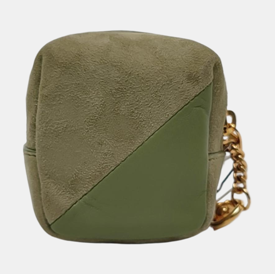MONOGRAM BLOGGER Suede Green Coin Purse