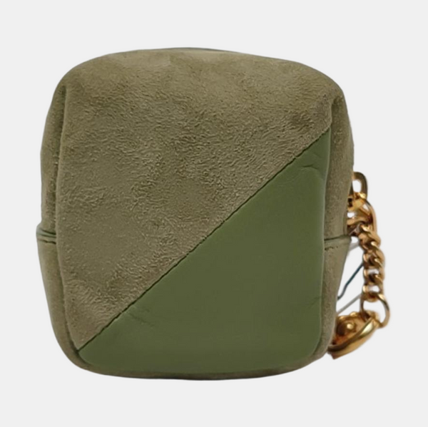 MONOGRAM BLOGGER Suede Green Coin Purse