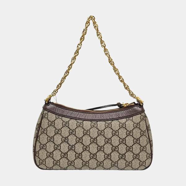 Ophidia Small Monogram Coated Canvas Beige