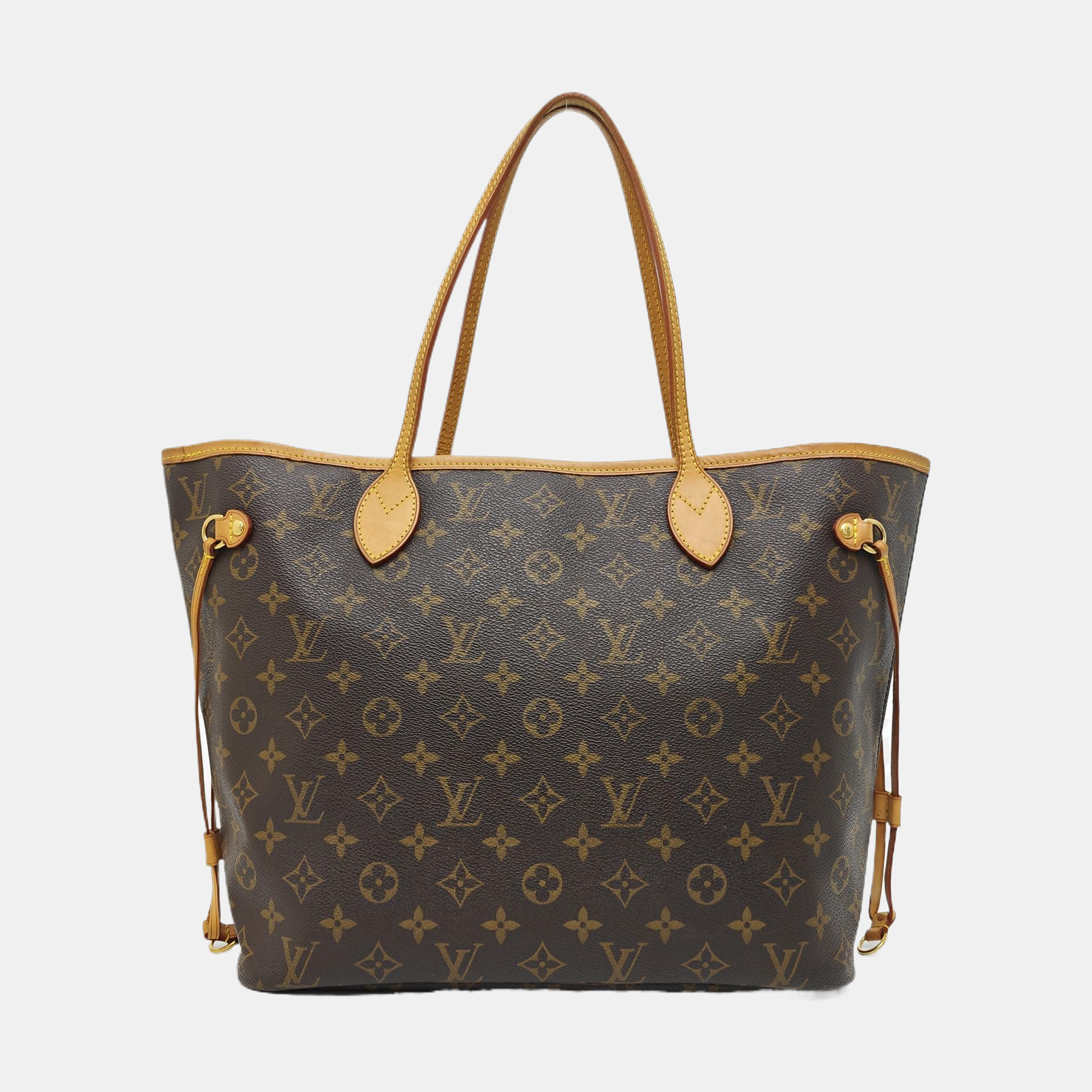 NEVERFULL MM Monogram Coated Canvas Brown