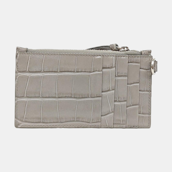 Classic City Calfskin Gray Card Holder