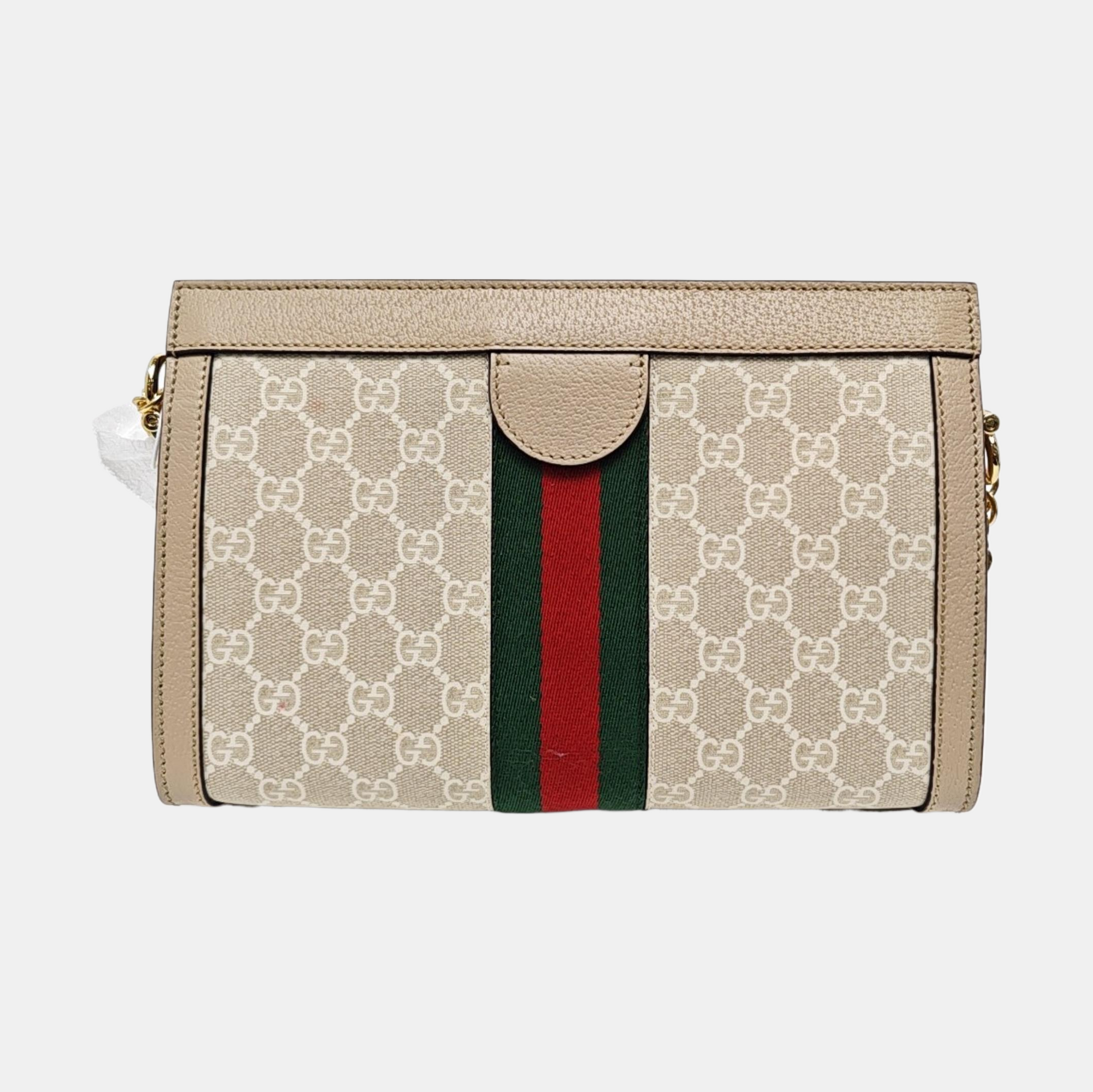 Ophidia Small Monogram Coated Canvas White